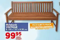 CENTERSHOP Holzbank VINTAGE Angebot