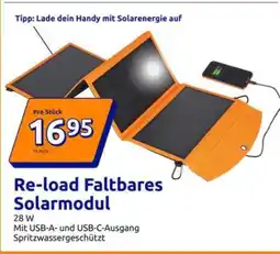 Action Re-load Faltbares Solarmodul Angebot