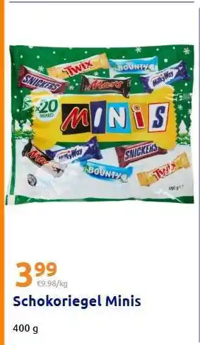 Action Schokoriegel Minis Angebot