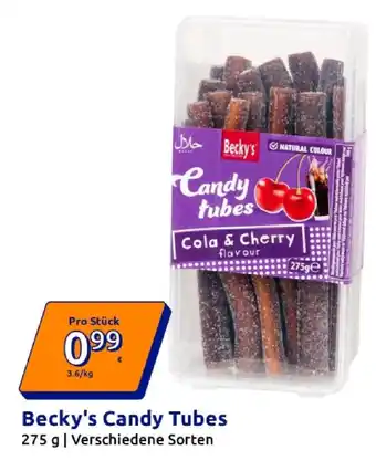 Action Becky's candy tubes Angebot