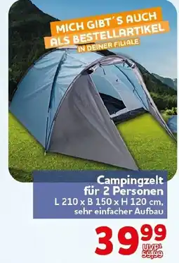 CENTERSHOP Campingzelt für 2 Personen Angebot