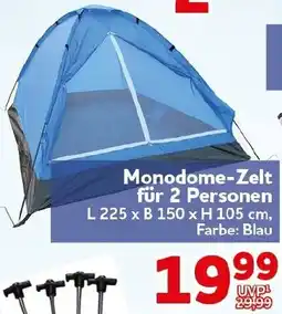 CENTERSHOP Monodome-Zelt für 2 Personen Angebot