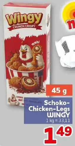 CENTERSHOP Schoko- Chicken-Legs WINGY Angebot