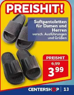 CENTERSHOP Softpantoletten für Damen und Herren Angebot
