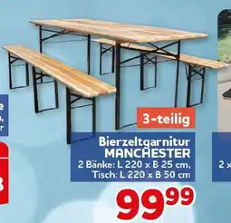 CENTERSHOP Bierzeltgarnitur MANCHESTER 3-teilig Angebot