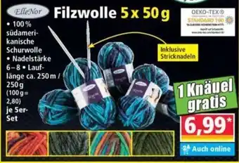 Norma ElleNor Filzwolle 5*50g Angebot