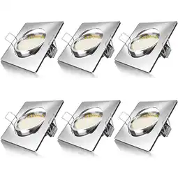 Netto Marken-Discount Brandson 6x LED Einbaustrahler in Edelstahl Optik, schwenkbarer Deckenspot mit 320 Lumen / Warmweiß Angebot