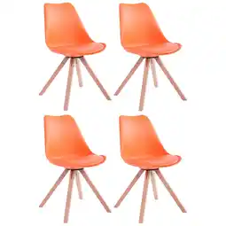 Netto Marken-Discount CLP 4er Set Stühle Toulouse Square Mit Kunstlederbezug I Küchenstühle Mit Holzgestell Angebot