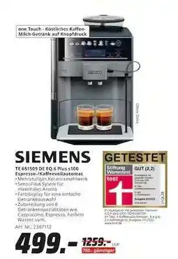 MediaMarkt SIEMENS TE 651509 DE EQ.6 Plus s100 Angebot