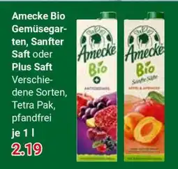 Globus Amecke Bio Gemüsegarten, Sanfter Saft oder Plus Saft Angebot