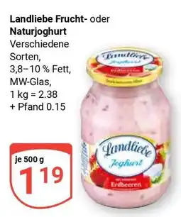 Globus Landliebe Frucht- oder Naturjoghurt Angebot