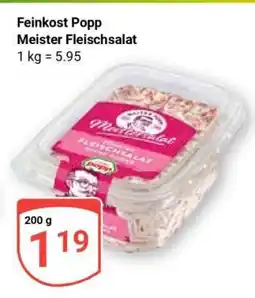 Globus Feinkost Popp Meister Fleischsalat Angebot