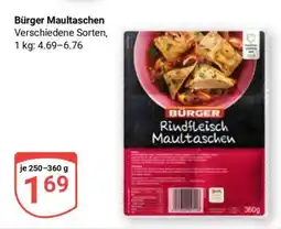 Globus BÜRGER Maultaschen Angebot