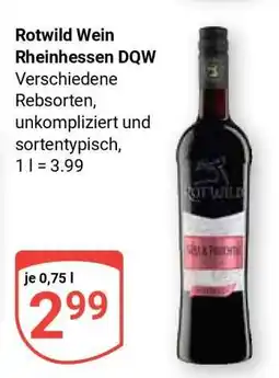 Globus Rotwild Wein Rheinhessen DQW Angebot
