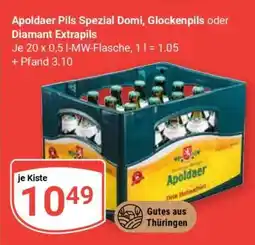 Globus Apoldaer Pils Spezial Domi, Glockenpils oder Diamant Extrapils Angebot