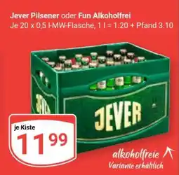 Globus JEVER Pilsener oder Fun Alkoholfrei Angebot