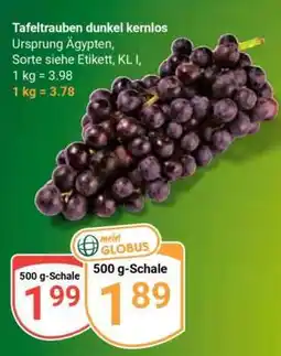 Globus Tafeltrauben dunkel kernlos Angebot