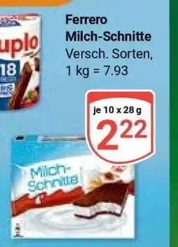 Globus FERRERO Milch-Schnitte Angebot