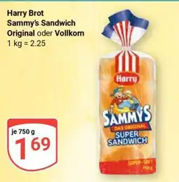Globus Harry Brot Sammy‘s Sandwich Original oder Vollkorn Angebot
