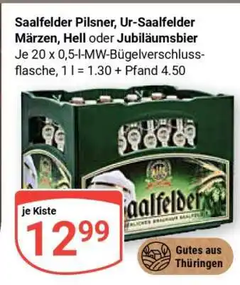 Globus Saalfelder Pilsner, Ur-Saalfelder Märzen, Hell oder Jubiläumsbier Angebot
