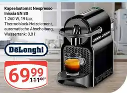Globus Kapselautomat Nespresso Inissia EN 80 Angebot