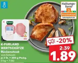 Kaufland K-PURLAND WERTSCHÄTZE Rückensteak Angebot