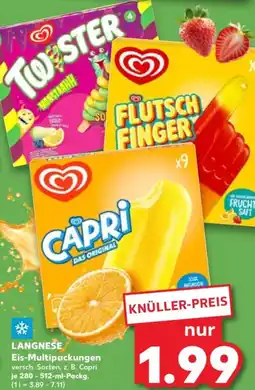 Kaufland LANGNESE Eis-Multipackungen Angebot