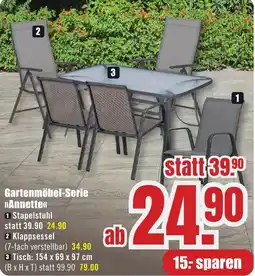 B1 Discount Baumarkt Gartenmöbel-Serie Annette Angebot