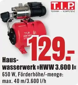 B1 Discount Baumarkt T.I.P Hauswasserwerk HWW 3.600 I Angebot