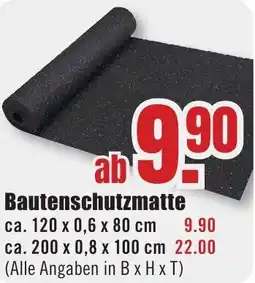 B1 Discount Baumarkt Bautenschutzmatte Angebot