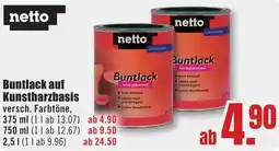 B1 Discount Baumarkt netto Buntlack auf Kunstharzbasis Angebot