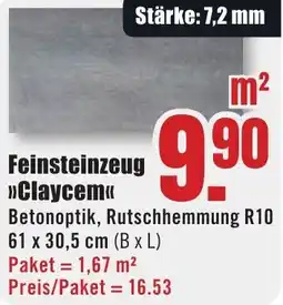 B1 Discount Baumarkt Feinsteinzeug Claycem Angebot