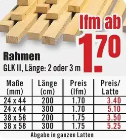 B1 Discount Baumarkt Rahmen Angebot