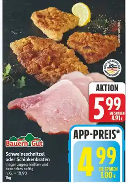 E-Center Bauern gut schweineschnitzel Angebot