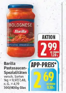 E-Center Barilla pastasaucen-spezialitäten Angebot