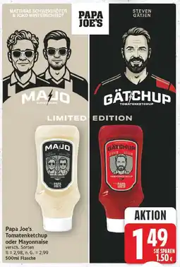 E-Center Papa joe's tomatenketchup oder mayonnaise Angebot