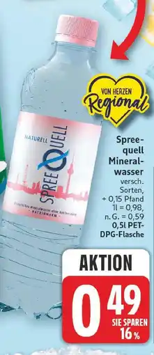 E-Center Spreequell mineralwasser Angebot
