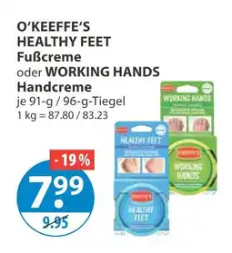 V Markt O'keeffe's healthy feet fußcreme Angebot