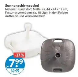 V Markt Sonnenschirmsockel Angebot