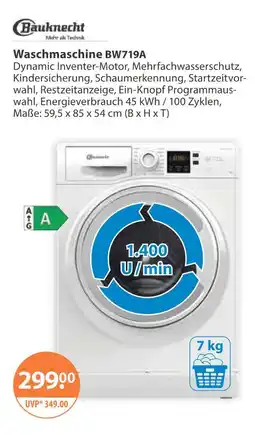 V Markt Bauknecht waschmaschine bw719a Angebot