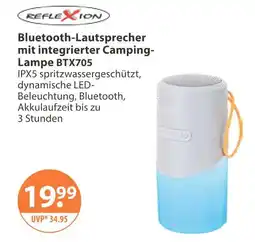 V Markt Reflexion bluetooth-lautsprecher mit integrierter camping-lampe btx705 Angebot