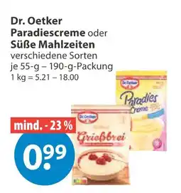 V Markt Dr. oetker paradiescreme oder süße mahlzeiten Angebot