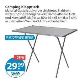 V Markt Camping klapptisch Angebot