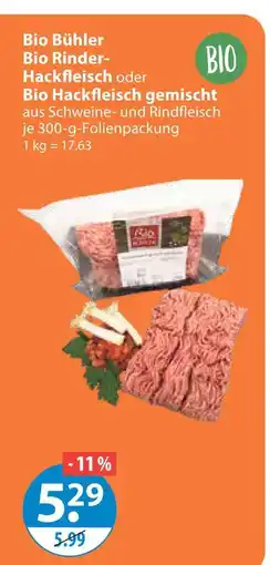 V Markt Bio bühler bio rinder-hackfleisch Angebot