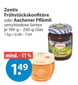 V Markt Zentis frühstückskonfitüre Angebot