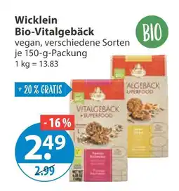 V Markt Wicklein bio-vitalgebäck Angebot
