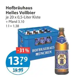 V Markt Hofbräuhaus helles vollbier Angebot