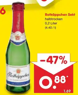 Netto Marken-Discount Rotkäppchen halbtrocken Angebot