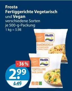 V Markt Frosta fertiggerichte vegetarisch und vegan Angebot