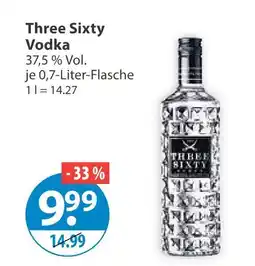 V Markt Three sixty vodka Angebot